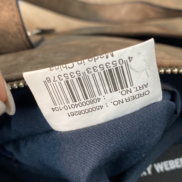 Gerry Weber | Woven Tan Brown Suede Looking Handbag - multi pocket - Picture 6 of 7